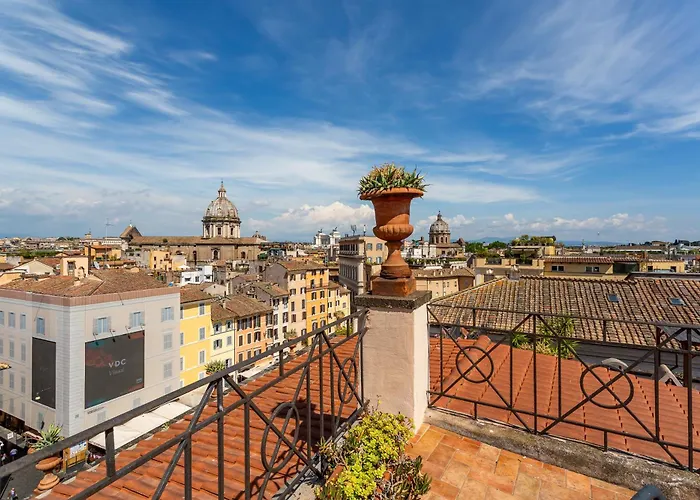 Daire Iflat Campo De' Fiori Panoramic Penthouse Roma